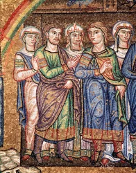 Das Leben Noahs, die Söhne Noahs (Mosaikdetail)