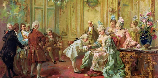 Die Vorstellung des jungen Mozart bei Mme de Pompadour in Versailles im Jahr 1763