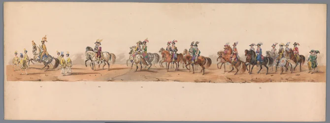 Historischer Umzug zum zweihundertjährigen Jubiläum der Universität Utrecht, 1836 (Platte 8)