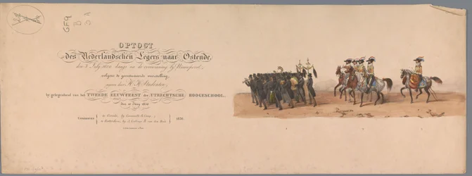 Historischer Umzug zum zweiten Jahrhundertfest der Universität Utrecht, 1836 (Titelblatt)