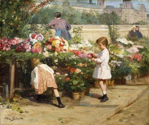 Der Blumenmarkt an der Seine