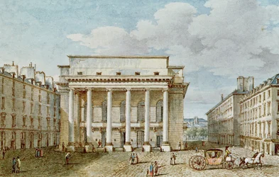 Ansicht der Fassade des Théâtre Italien (Salle Favart)