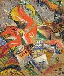 Komposition mit rotem Reiter, 1920