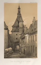 Architektur Pittoresque oder Denkmäler des 15. und 16. Jahrhunderts: Schlösser Frankreichs des 15. und 16. Jahrhunderts: Pl. 42, Uhrturm von St. Fargeau (Yonne)