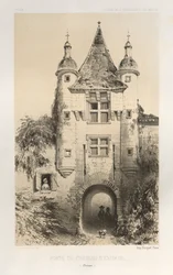 Tor des Schlosses von Exideuil (Dordogne)
