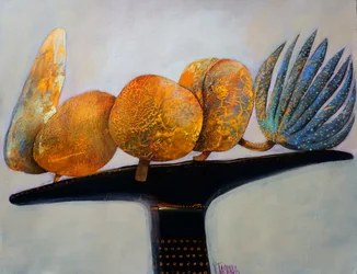 Abstrakte botanische Balance