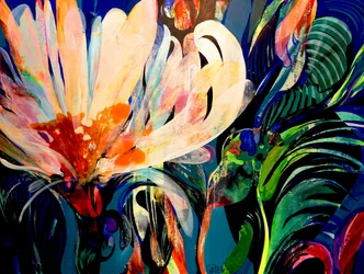 Lebendige Abstrakte Blumen