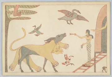 Der Esel im Löwenfell, Illustration zu Äsops Fabeln