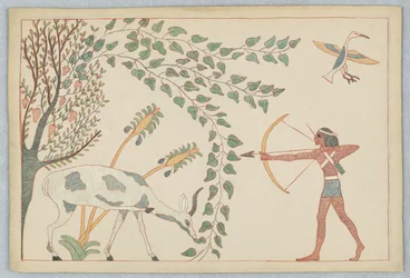 Der Hirsch und die Rebe, Illustration zu Äsops Fabeln