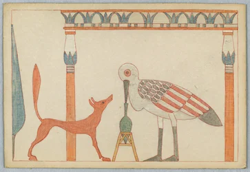 Der Fuchs und der Storch, Illustration zu Äsops Fabeln