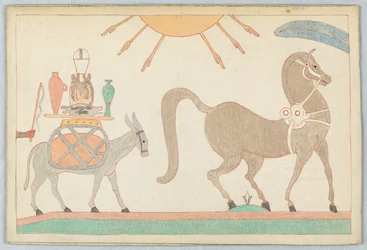 Das Pferd und der Esel, Illustration zu Äsops Fabeln