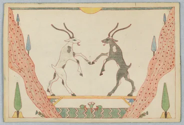 Die zwei Ziegen, Illustration zu Äsops Fabeln