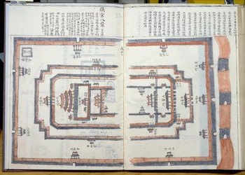 MS HM 2182 Die Verbotene Stadt in Peking, aus einer Sammlung von Karten, die während einer vietnamesischen Botschaft nach China erstellt wurden