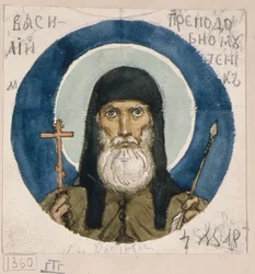 Heiliger Märtyrer Basil von den Kiewer Höhlen (Studie für Fresken in der St. Wladimir-Kathedrale von Kiew)