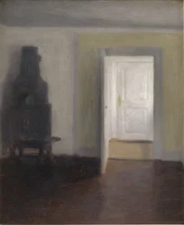 Innenraum. Ein alter Ofen