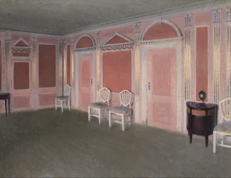 Interieur im Louis-seize-Stil. Aus dem Haus des Künstlers. Rahbeks Allé