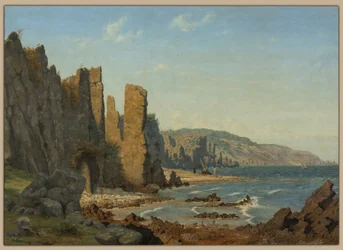 Strandformation auf Bornholm. Szene aus Rø