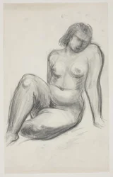 Sitzendes weibliches Modell