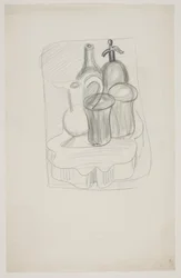 Studie für ein Stillleben mit Flasche und Siphon, genannt "Trunkenheit"
