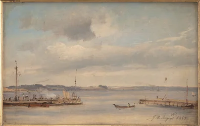 Ein Bootshafen. Humlebæk, Seeland
