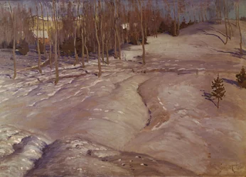 Winterlandschaft. Märzabend, ca. 1900