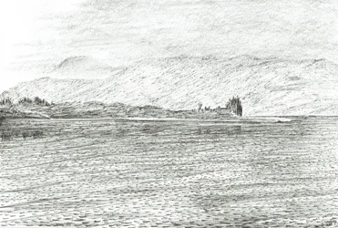 Duart Castle von einer Fähre, 2007