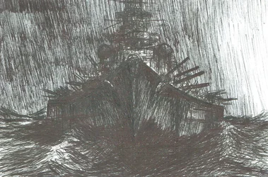 Tirpitz bei schwerem Wetter 1942