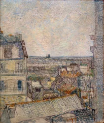 Blick aus dem Fenster der Wohnung in der Rue Lepic