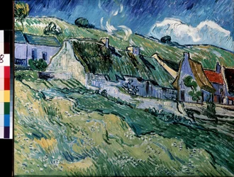 Chaumières à Cordeville (Reetgedeckte Häuser in Cordeville)