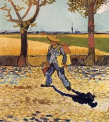 Der Maler auf dem Weg zur Arbeit