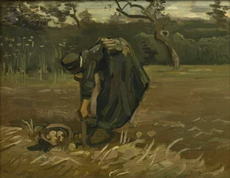 Bäuerin bei der Kartoffelernte, 1885