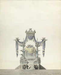 Katafalk für die Kaiserin Katharina die Große von Russland, Vorderansicht, 1796