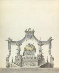 Katafalk der Kaiserin Katharina der Großen von Russland (Seitenansicht)