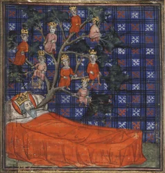 Der Baum Jesse aus der Bible historiale von Guiart des Moulins, 1400-1415
