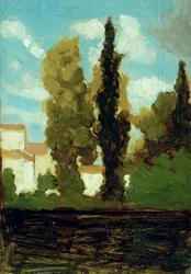 Studie eines Dorfes, ca. 1860