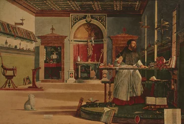 Vision des heiligen Augustinus (auch Der heilige Augustinus in seinem Studierzimmer genannt)