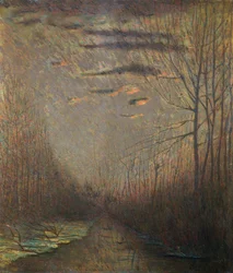 Kanal bei Sonnenuntergang