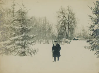 Graf Lev Nikolayevich Tolstoy beim Gehen