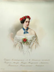 Porträt von Natalia Puschkina-Lanskaya (aus dem Album der Kaiserlichen Leibgarde)