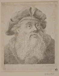 Brustbild eines bärtigen Mannes