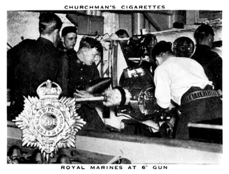 Royal Marines an 6 Kanonen, 1937