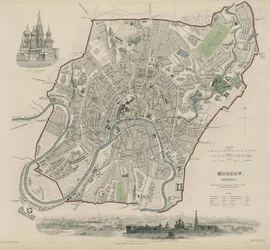 Karte von Moskau, 1836