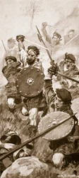 Die Highlander in der Schlacht von Killiecrankie, 27. Juli 1689