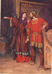 Gertrude enthüllt, dass Hamlet Polonius getötet hat, aus 