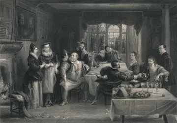 Falstaff und seine Freunde Die lustigen Weiber von Windsor, um 1870