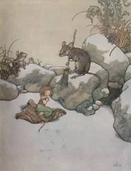 Sie stand an der Tür und bat um ein Stück Gerstenkorn, um 1930