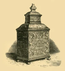 Silberne Teedose, 1716, 1881