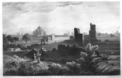 Das Grab von Humaioon, Delhi, Indien, um 1860