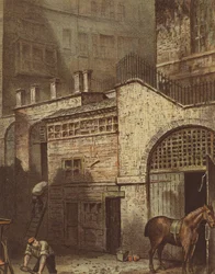 Gebäude und Treppen, unten an der Salisbury Street, Adelphi, Strand