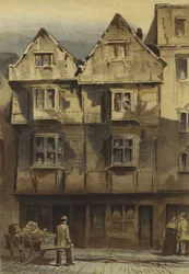 Alte Häuser, Wych Street, Ende der Drury Lane